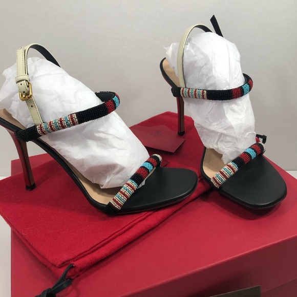 Valentino Garavani Aztec beaded heels size 37 - Picture 3 of 10